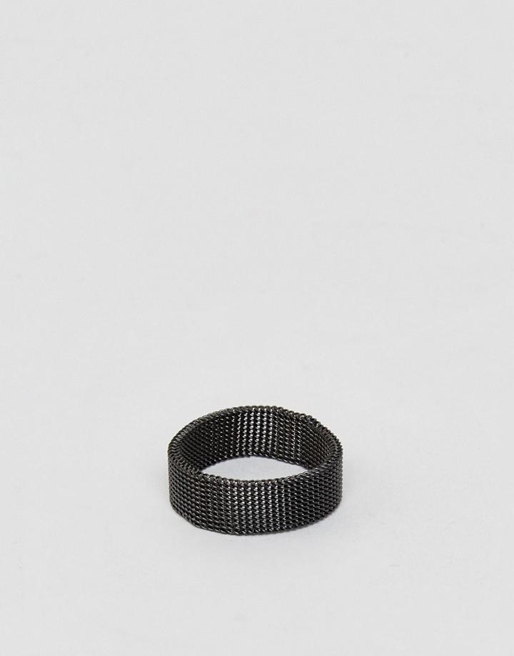 Reclaimed Vintage Inspired Soft Band Ring - Black