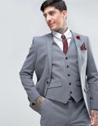 Harry Brown Slim Fit Flannel Suit Jacket - Gray