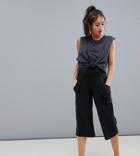 Asos 4505 Maternity Yoga Pants With Turndown Waistband - Black
