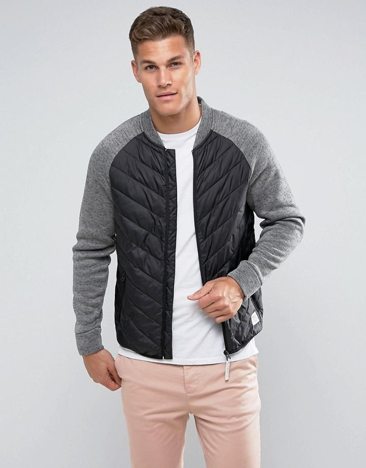 Tom Tailor Padded Jacket With Raglan Sleeves - Black