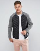 Tom Tailor Padded Jacket With Raglan Sleeves - Black