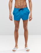 Asos Super Short Length Swim Shorts In Blue - Blue