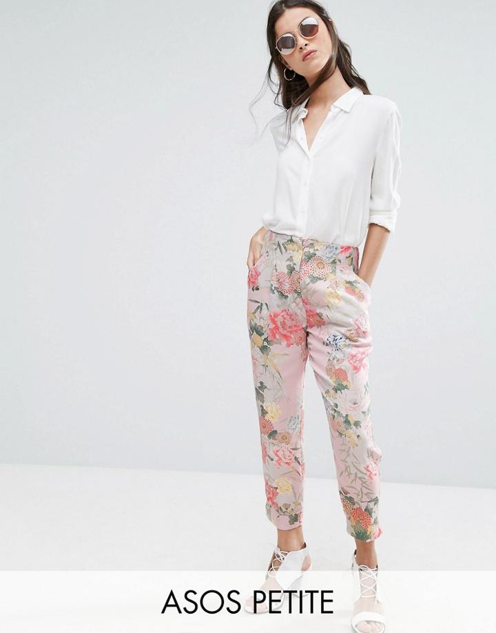 Asos Petite Eastern Bloom Occasion Cigarette Pant - Multi