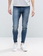 Cheap Monday Him Spray Jeans Blue Smoke Wash - Blue