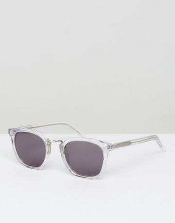 Monokel Eyewear Ando Square Sunglasses In Crystal - Clear