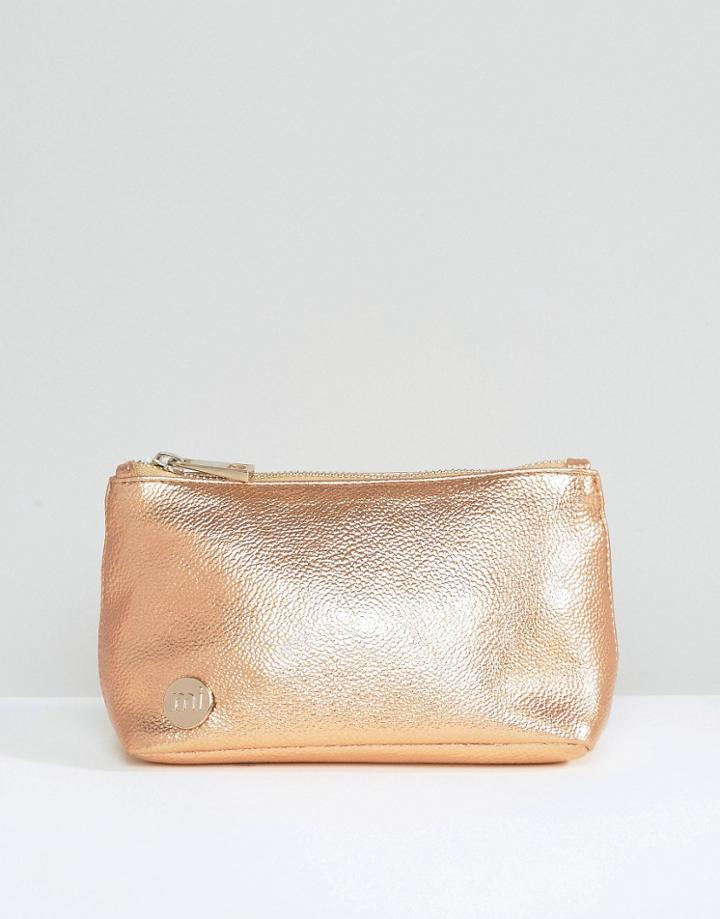 Mi-pac Makeup Bag In Rose Gold - Gold