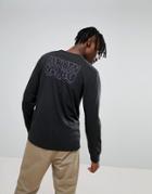 Brixton Vitus Long Sleeve T-shirt With Back Print - Black