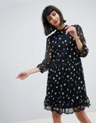 Pieces Floral Smock Dress With Ruffle Hem - Multi