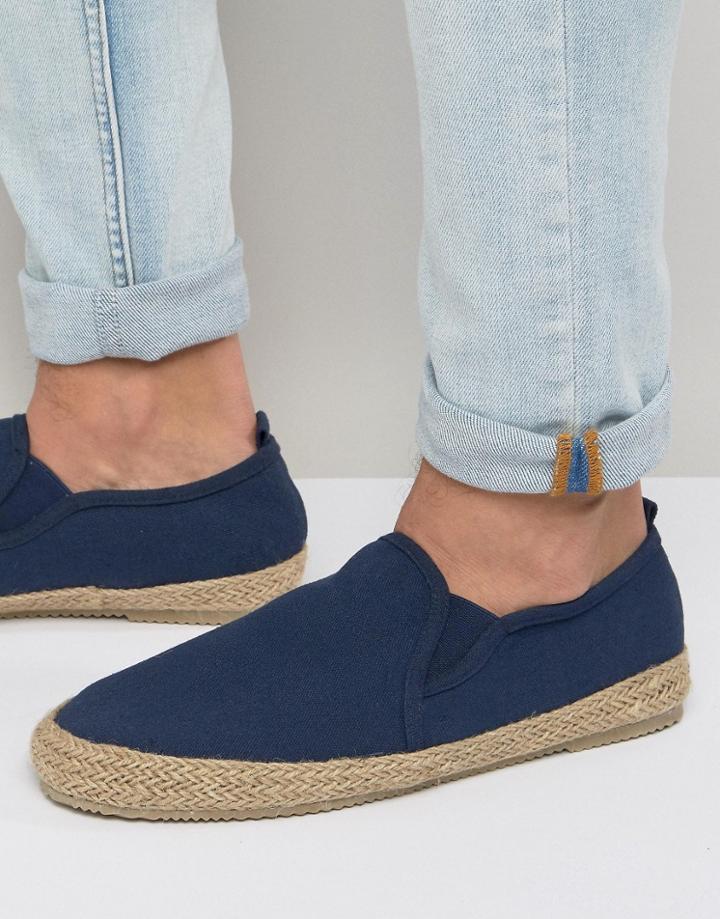 Brave Soul Espadrilles In Navy - Blue