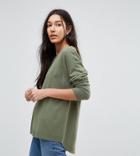 Brave Soul Tall Rony Dip Back Sweater - Green