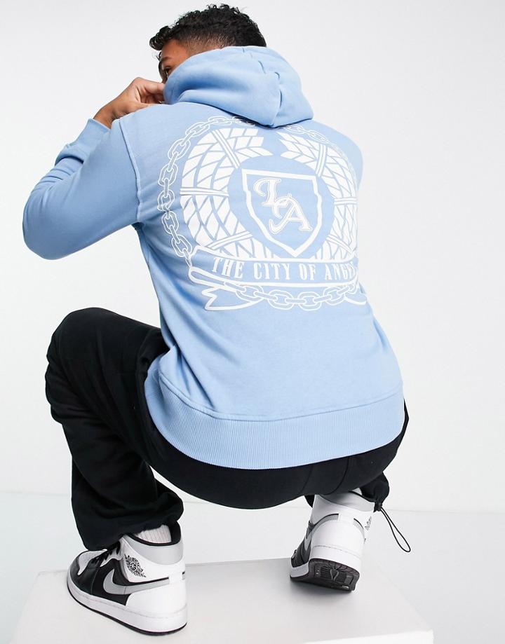 Topman La City Of Angels Hoodie In Blue-blues