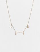 Pieces Love Charm Necklace In Gold
