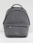 Matt & Nat Mini Munich Faux Suede Gray Backpack - Gray