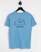 Vans Retro Retirement Back Print T-shirt In Blue-blues
