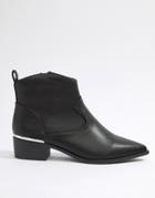 Lonodon Rebel Clean Western Ankle Boots - Black