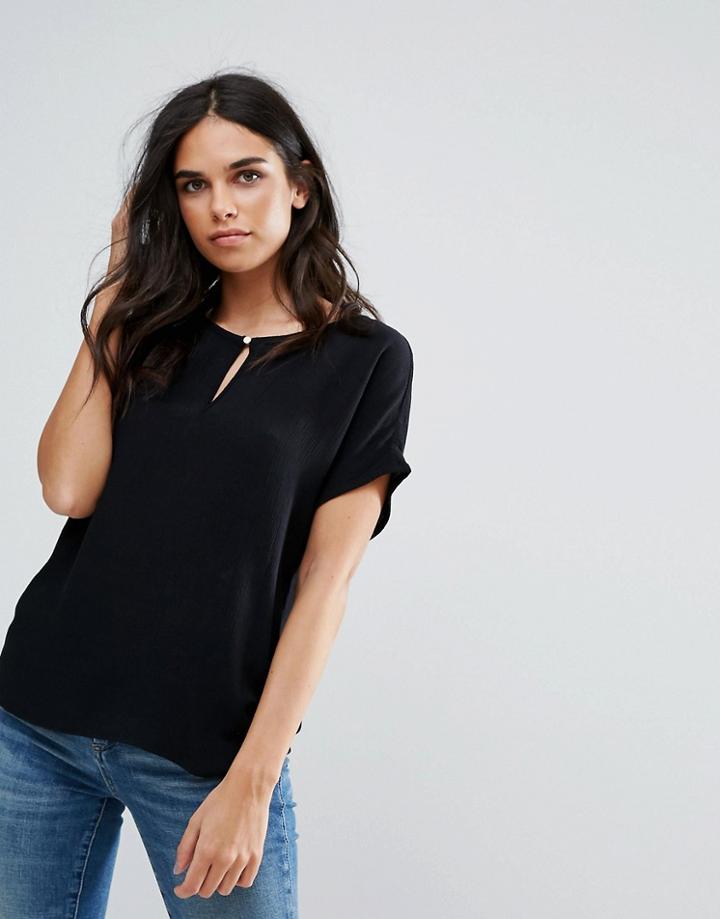 Vero Moda Keyhole Blouse - Black