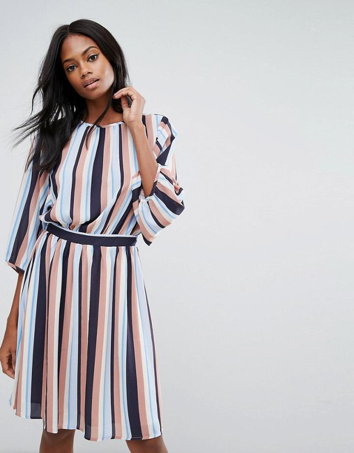 Y.a.s Stripe Open Back Dress - Multi