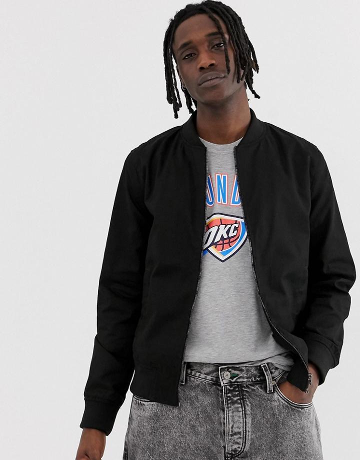 New Look Cotton Bomber In Black