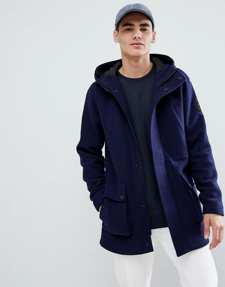Only & Sons Wool Parka-navy