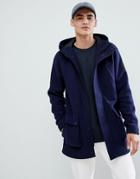 Only & Sons Wool Parka-navy