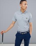 Lyle & Scott Golf Kinloch Stripe Polo Shirt In Gray - Gray