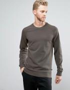 Selected Homme Identity Sweatshirt With Branding - Green