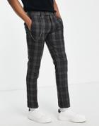 Twisted Tailor Shelley Pants In Charcoal Check-multi