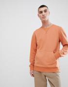 Another Influence Crew Neck Front Pocket Sweat - Brown