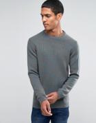 Asos Lambswool Rich Crew Neck Jumper In Multi Colour Twist - Multi