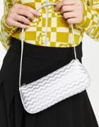 Asos Design 90's Holographic Shoulder Bag In Silver