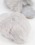 Loungeable Faux Fur Slipper In Gray-grey