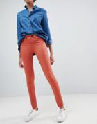 Waven Asa Mid Rise Skinny Jeans-orange