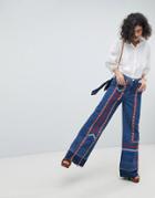 Intropia Ribbon Tape 70s Jeans - Blue
