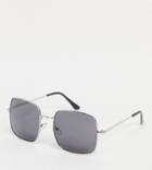 South Beach Square Sunglasses With Silver Frames