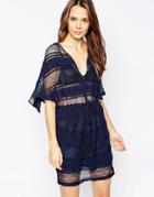 Ganni Decado Lace Dress - Dress Blues