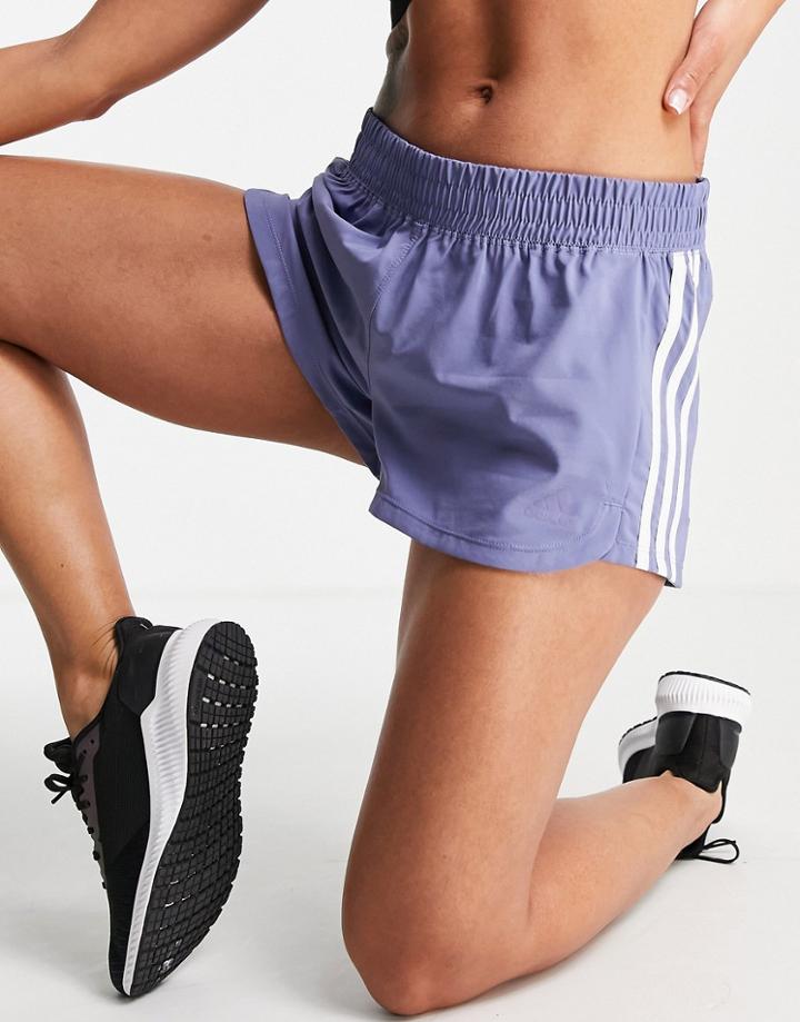 Adidas Training Shorts With Side Three Stripes In Lilac-purple