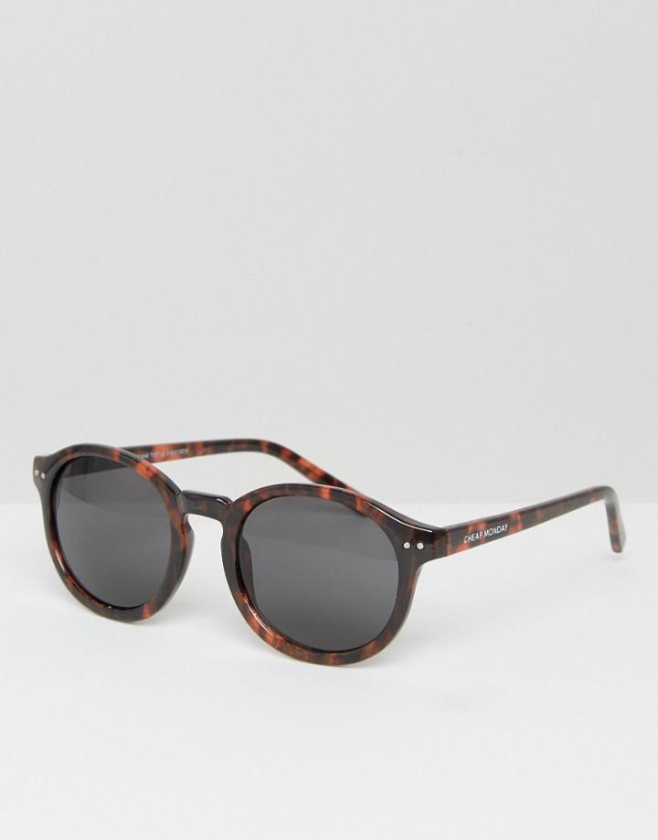 Cheap Monday Circle Round Sunglasses - Brown