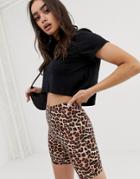 Asos Design Ultimate Organic Cotton Crop T-shirt With Roll Sleeve In Black