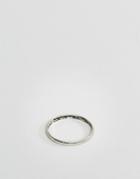 Asos Ditsy Ring In Burnished Silver - Silver