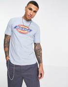 Dickies Horseshoe Icon Logo T-shirt In Light Blue-blues