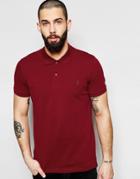 Only & Sons Pique Polo Shirt - Burgundy