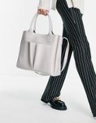 Claudia Canova Double Pocket Tote Bag In Stone-neutral
