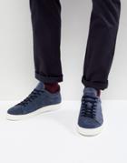 Selected Homme Sneaker In Navy Suede With White Sole - Navy