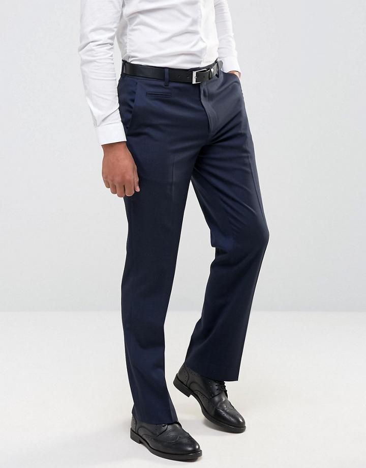 Asos Straight Pants In Navy - Navy