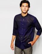 Ted Baker 90's Inspired Large Check Shirt In Slim Fit - Navy