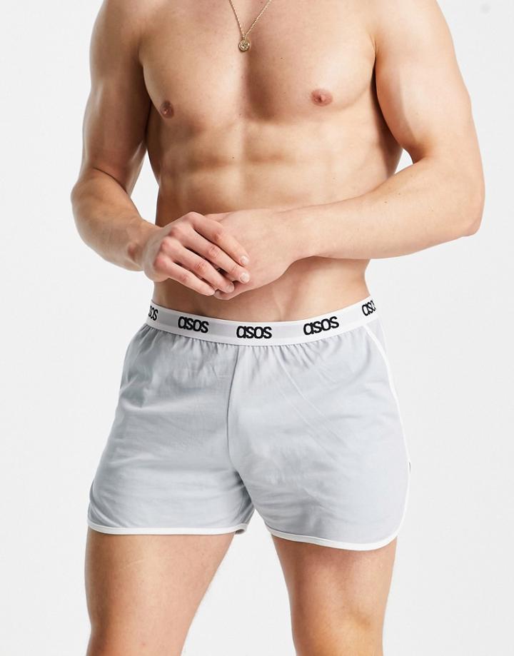 Asos Design Lounge Runner Short In Light Blue