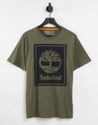 Timberland Stack Logo T-shirt In Green