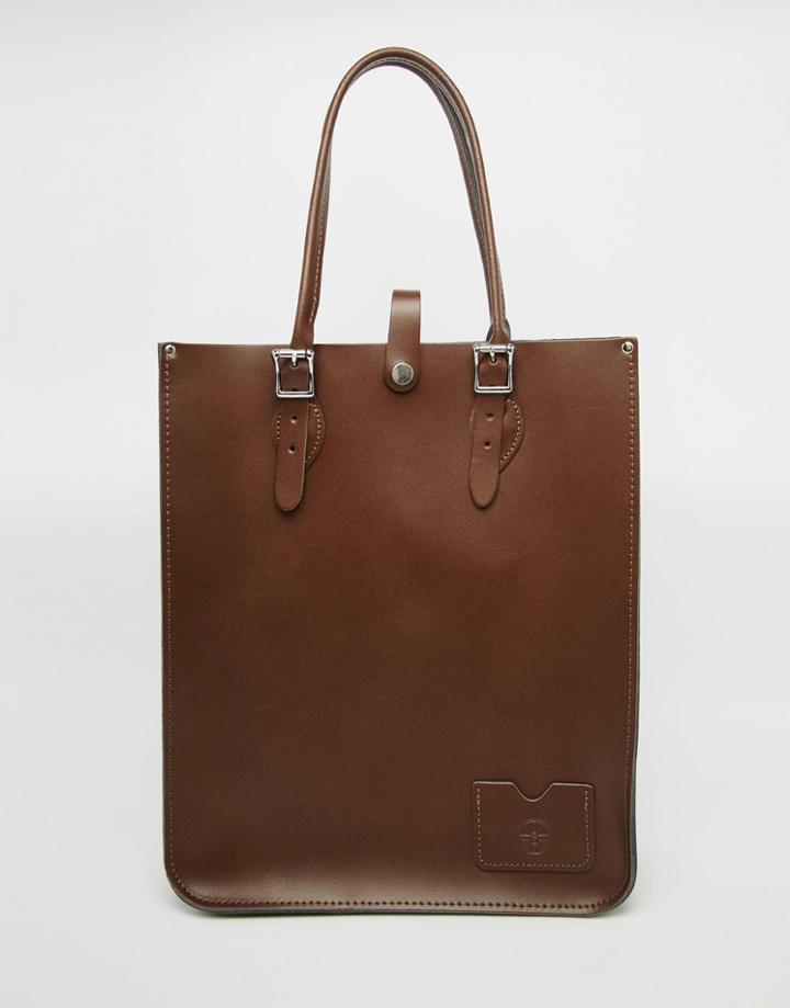 The Leather Satchel Company Tote Shopper Bag - Milk Chocolate