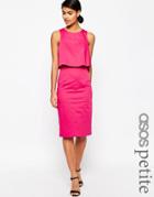 Asos Petite Double Layer Dress - Pink