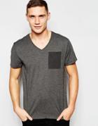 G-star T-shirt Mazuren V-neck One Pocket In Raven - Raven